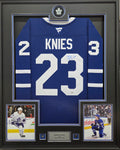 Matthew Knies Autographed Framed Jersey