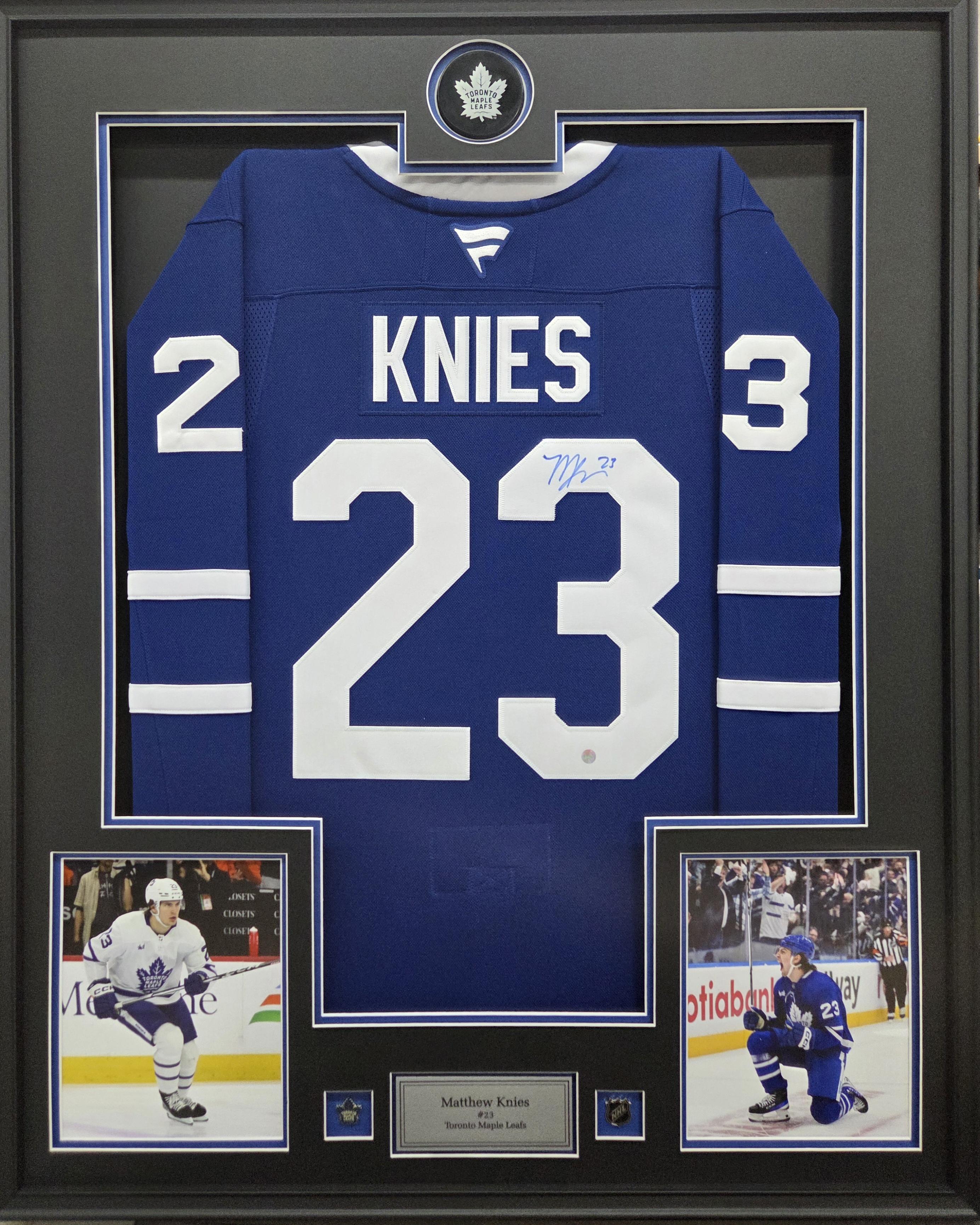Matthew Knies Autographed Framed Jersey