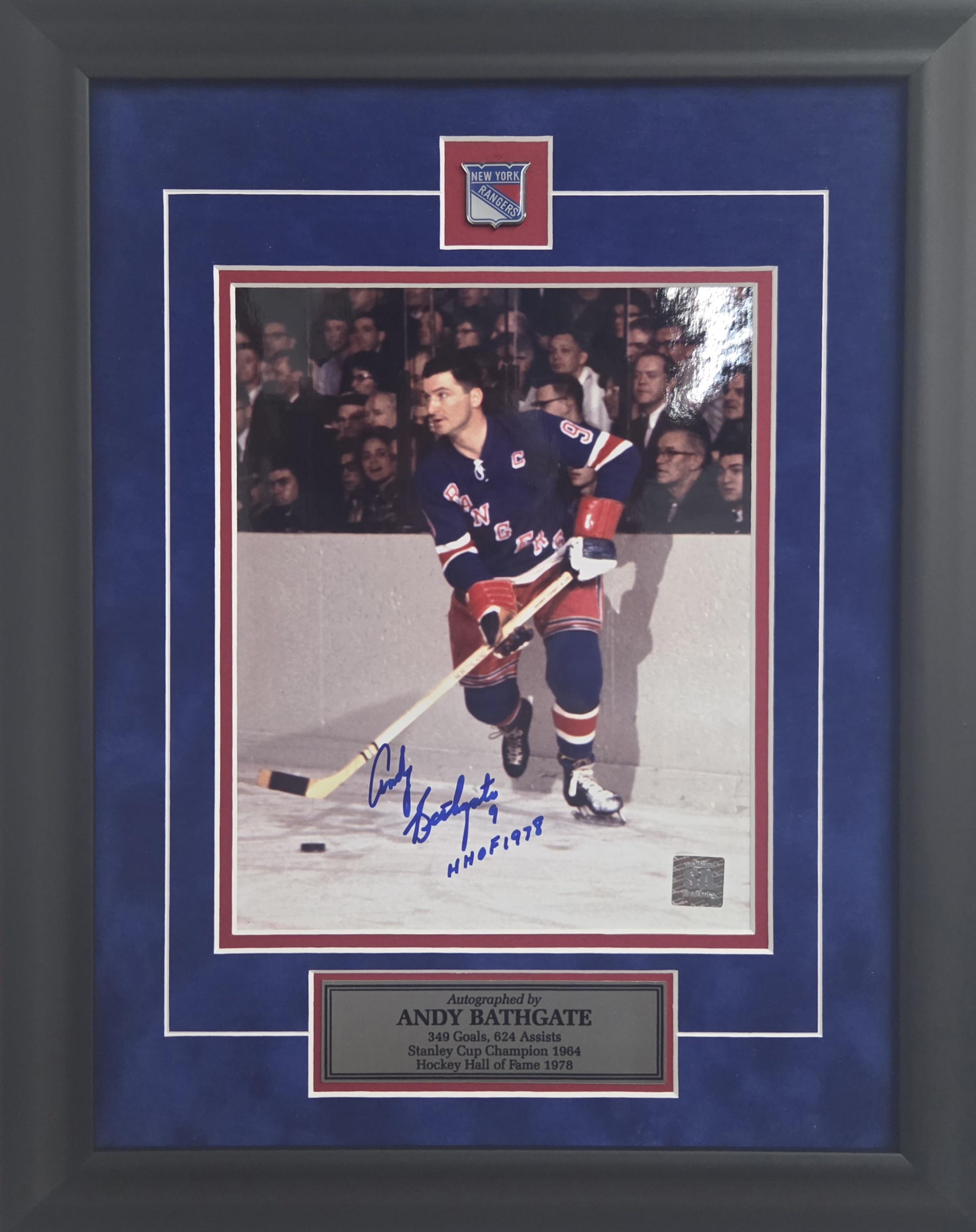 Andy Bathgate Autographed 8 x 10 Framed