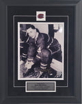Jean Beliveau Signed Dressing Room 8 x 10 Framed