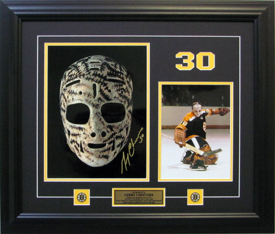*Signed* Gerry Cheevers - Mask  - Double photo frame