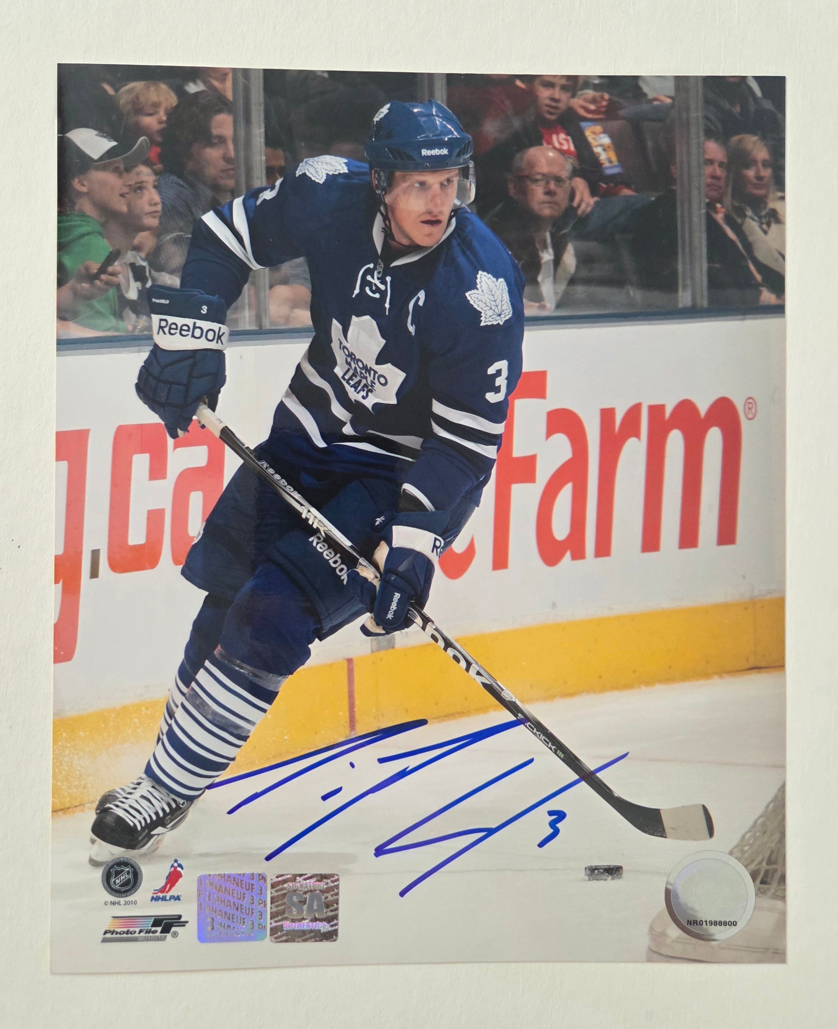 Dion Phaneuf - Signed Photo  8 x 10