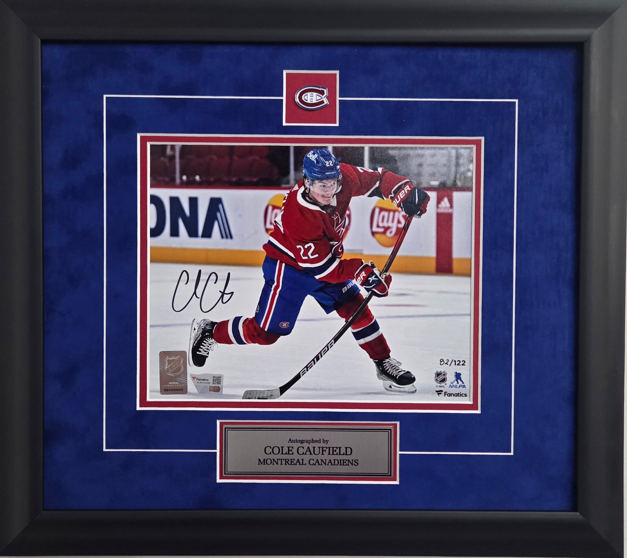 Cole Caufield autographed 8x10
